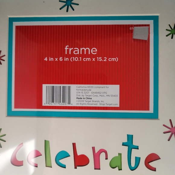 Target Brand 4x6 picture frame holiday celebrate. VG CONDITION. - Picture 15 of 16